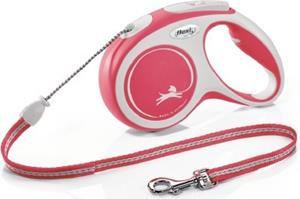Flexi New Comfort - Hondenriem - Koord - Rood - M - 5M