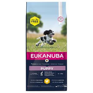 Eukanuba Puppy Medium Breed kip hondenvoer 15 + 3 kg