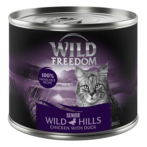 Wild Freedom Senior Wild Hills Eend & Kip Kattenvoer - Voordeelpakket 6 x 200 g