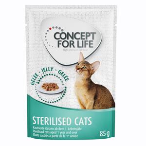 24x85g Sterilised Cats in Gelei Concept for Life Kattenvoer