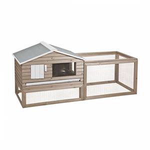 Duvo+ Woodland konijnenhok snoozer cottage taupe / wit