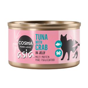 6x85g Thai / Asia in Gelei Tonijn met Krab Cosma Kattenvoer