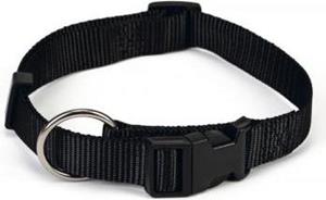Beeztees - Halsband Hond - Nylon - Zwart - 35-55 cm x 20 mm