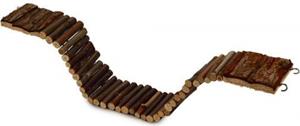 Beeztees Alfy Hangbrug - Knaagdierspeelgoed - Hout - 53 cm