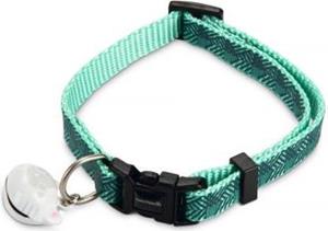 Beeztees Geo - Kattenhalsband - Nylon - Donkergroen - 30x1x0,2 cm