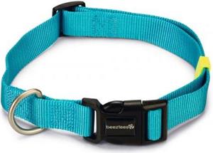 Beeztees Uni - Halsband Hond - Nylon - Licht Blauw - 48-70cmx25mm