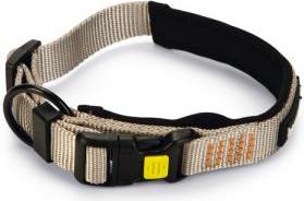 Beeztees Parinca Premium - Hondenhalsband - Nylon - Lichtgrijs - 35- 40 cm x 20 mm