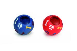 Beeztees Snackbal - hondenspeeltje - ROOD BLAUW - 12,3x12,3x12,3