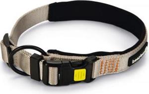 Beeztees Parinca Premium - Hondenhalsband - Nylon - Lichtgrijs - 45- 50 cm x 25 mm