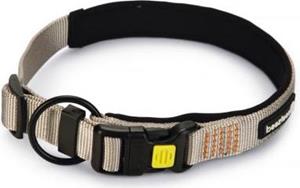 Beeztees Parinca Premium - Hondenhalsband - Nylon - Lichtgrijs - 50- 55 x 25 mm