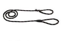 beeztees Hondenriem van rond nylon sliplijn 170cm x 8mm zwart