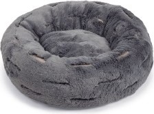 Designed by Lotte Xanto - Hondenmand - Rond - Pluche - Grijs - 60x23 cm