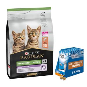 Pro Plan PURINA  Sterilised Kitten rijk aan Zalm Kattenvoer  - 3 kg