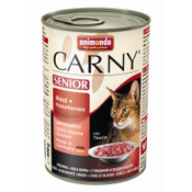 6x 400g animonda Carny Senior Rund + Kalkoen Hartjes natvoer voor katten