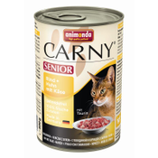 6x 400g animonda Carny Senior Rund + Kip met Kaas natvoer voor katten