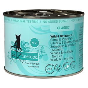 catz finefood Blik 6 x 200 g Kattenvoer - Wild & Roodbaars