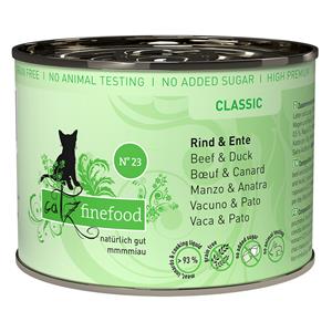 catz finefood Voordeelpakket 12 x 200 g Kattenvoer - Rund & Eend