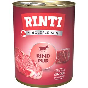 RINTI Singlefleisch 6 x 800 g Hondenvoer - Puur Rund