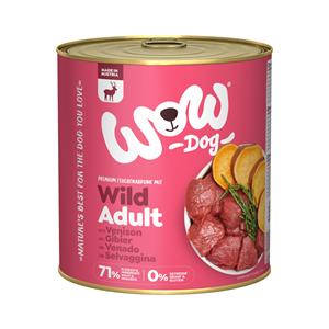 6x 800g WOW Adult Wild hondenvoer nat