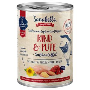 Sanabelle Natvoeding met Rund en Kalkoen - 6 x 380 g