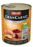 24x 800g animonda GranCarno Adult Sensitive Pure Kalkoen & Aardappelen Honden Natvoer