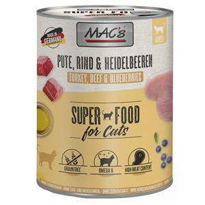 MAC's 6x800g Kalkoen/Bosbes MAC´s Cat Kattenvoer