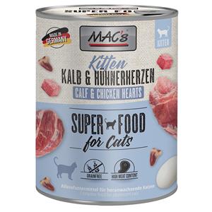 MAC's 6x800g Kitten Kalf/Kippenharten MAC´s Cat Kattenvoer