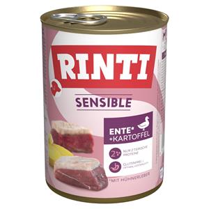 12 x 400 g Sensible Eend & Aardappel met Kippenlever RINTI hondenvoer nat