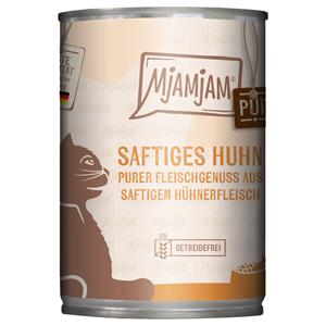 Voordeelpakket 24x400g MjAMjAM puur vleesplezier Sappige pure kip kattenvoer nat