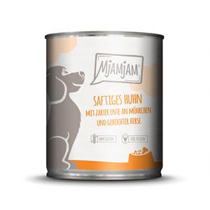 6x800g MjAMjAM Adult hond sappige kip met malse eend nat hondenvoer