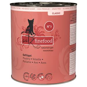 catz finefood Blik 6 x 800 g Kattenvoer - Gevogelte