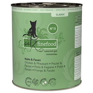 catz finefood Blik 6 x 800 g Kattenvoer - Kip & Fazant