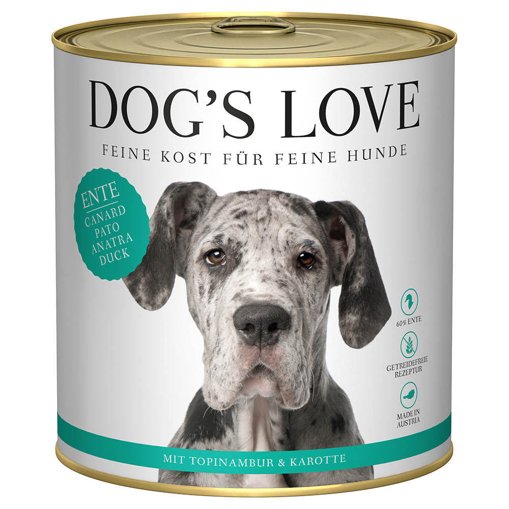 Dog´s Love 6x 800g Dog's Love Adult Eend Hondevoer Nat