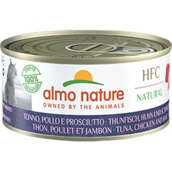 Almo Nature HFC Natural Kattenvoer - Tonijn, Kip & Ham - 24 x 150 g