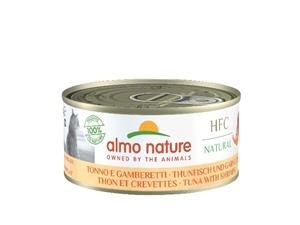 Almo Nature HFC Natural tonijn met garnalen natvoer kat (150 g) 24 x 150 g