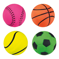 TRIXIE DRIJVENDE SCHUIMRUBBER NEON BAL ASSORTI 6X6X6 CM 24 ST