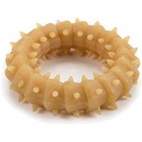 beeztees Rubberen ring voor puppy hondenspeeltje naturel 8 cm