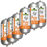 Schecker Hundewurst Pute mit Reis