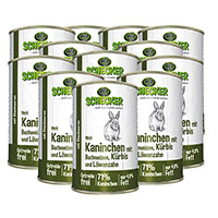 Schecker Hundemenü - Kaninchen mit Buchweizen, Kürbis und Löwenzahn