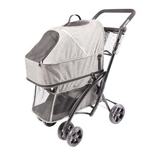 Duvo+ Huisdierenwandelwagen Deluxe 79x46x99 cm grijs