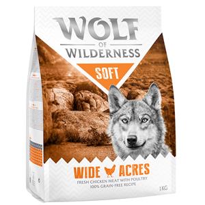 5x1kg Adult Soft & Strong Wide Acres met Kip Wolf of Wilderness Hondenvoer