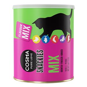 150g Snackies Maxi Tube Gevriesdroogde Mix met 5 soorten Cosma Kattensnacks