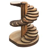 TRIXIE SPEELTOREN VOOR HAMSTERS/MUIZEN GEVLAMD HOUT 10X9X12 CM 3 ST