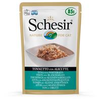 6x85g Tonijn/Kleine Ansjovis Schesir Kattenvoer