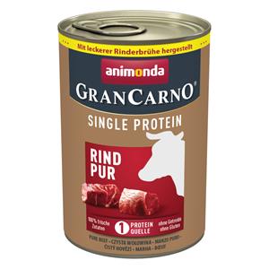 24x400g Adult Single Protein Puur Rundvlees Animonda GranCarno Hondenvoer Nat