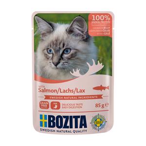 12x85g Stukjes in Gelei Pouch Zalm Bozita Kattenvoer
