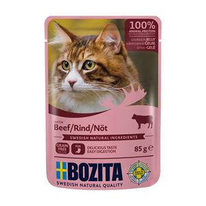 12x85g Stukjes in Gelei Pouch Rund Bozita Kattenvoer Nat