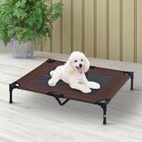 PawHut hondenbed, comfortabel en stijlvol, orthopedisch, voor honden en katten, duurzaam materiaal, 80 x 60 x 20 cm, bruin | Aosom.nl