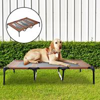 PawHut hondenbed, comfortabel hondenligbed, orthopedisch ontwerp, duurzaam, 122 x 92 x 23 cm, makkelijk te reinigen, grijs | Aosom.nl