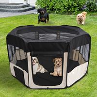 Puppy-uitloop ren buitenverblijf dierenbox box puppyhek ∅120 x 58 h cm